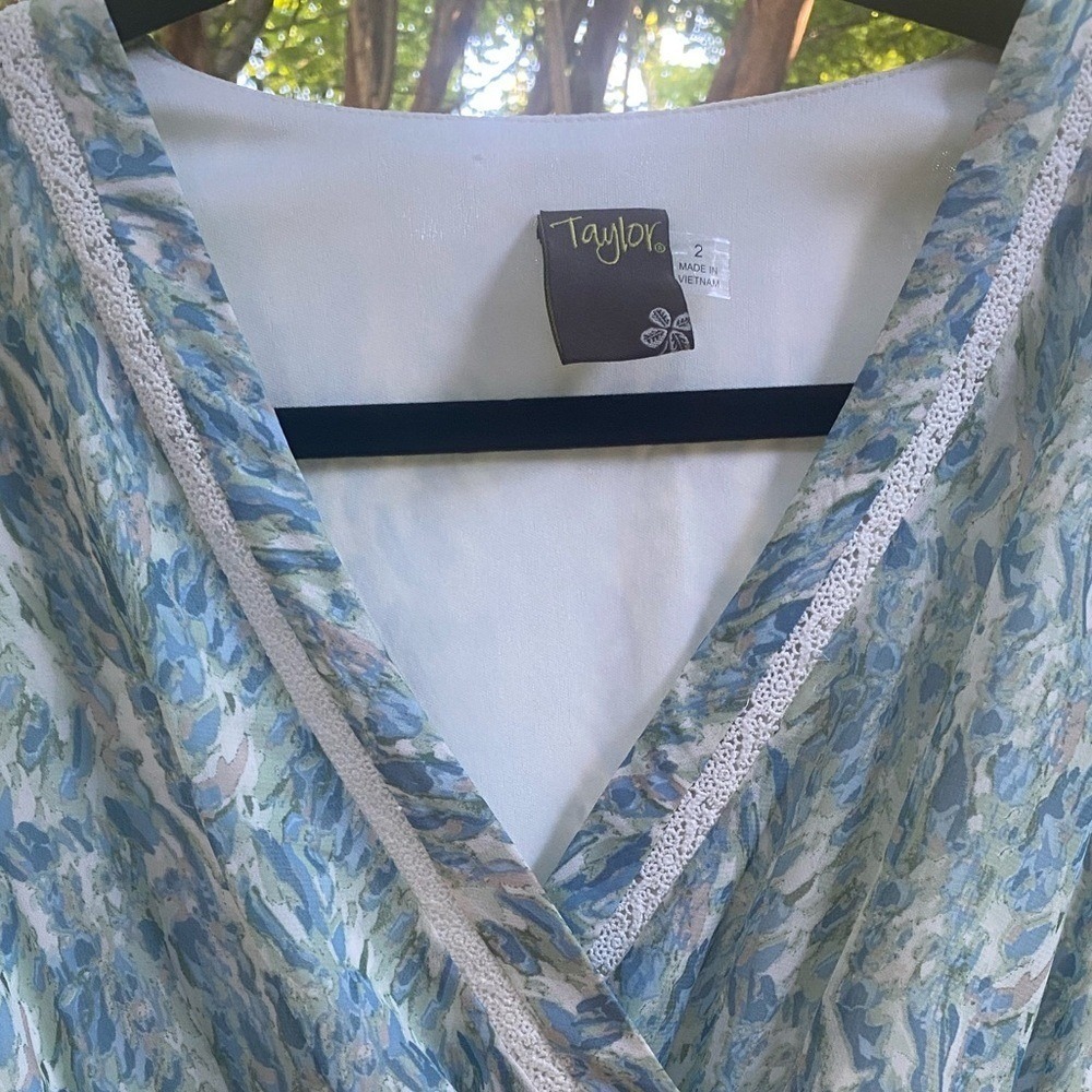 Taylor Cottagecore Romantic Festival Baby Doll Feminine Abstract Mini Dress - Picture 7 of 11